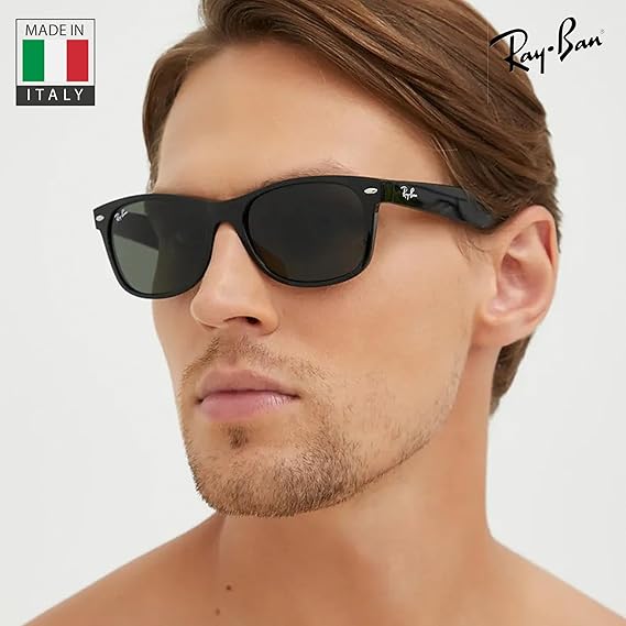 Classic Square Shape Sunglasses With Eyewear Kit Bundle - High Bridge Fit - Black Frame Polarized Green Lens