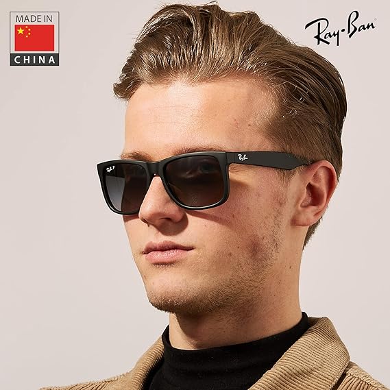 Classic Square Shape Sunglasses With Eyewear Kit Bundle - High Bridge Fit - Polarized Light Grey Lens