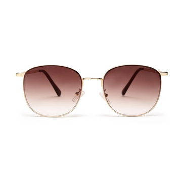 Gradual Brown Oval Shaped Sunglasses For Women