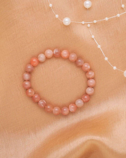 Peach Moonstone Bracelet