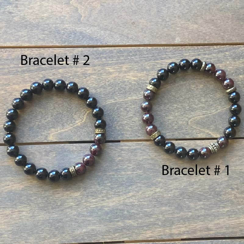 Couple Bracelet Garnet