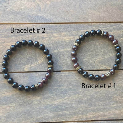 Couple Bracelet Garnet