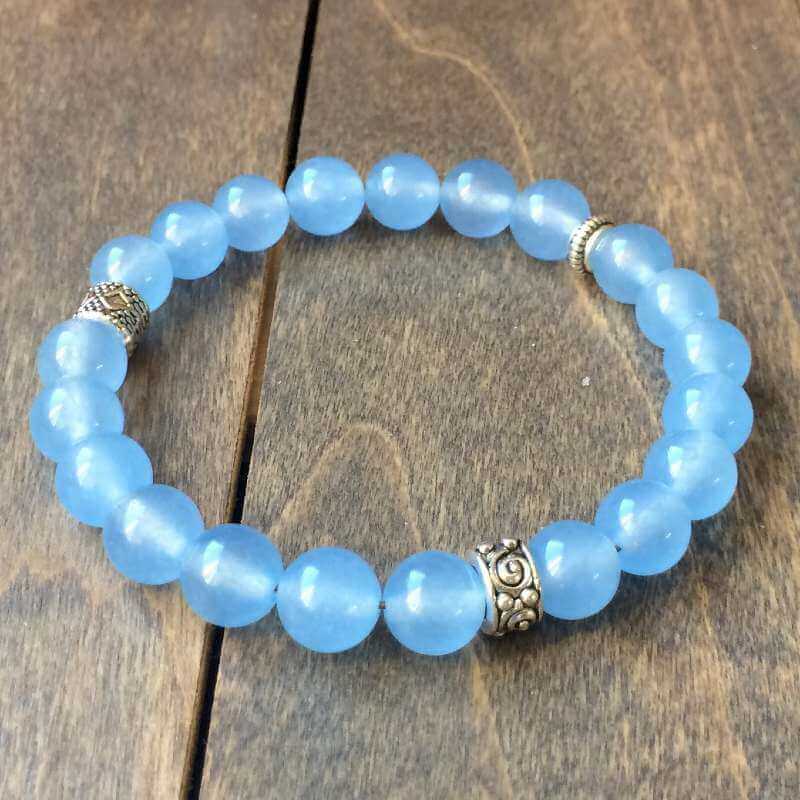 Blue Agate Crystal Bracelets