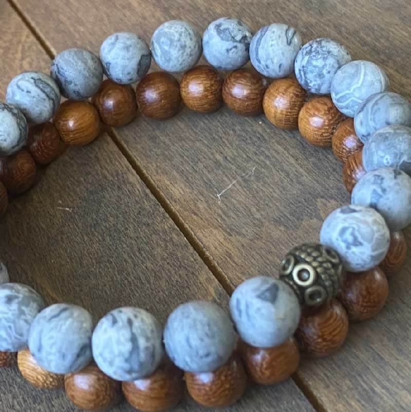 Beaded Bracelets Jasper & Robles Wood