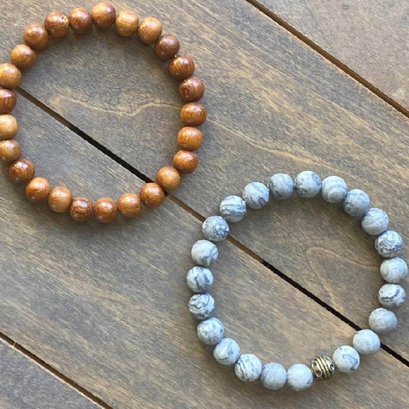 Beaded Bracelets Jasper & Robles Wood