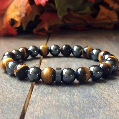 Tiger's Eye & Hematite Beaded Bracelets