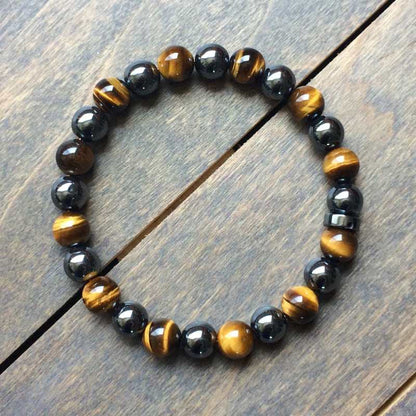 Tiger's Eye & Hematite Beaded Bracelets