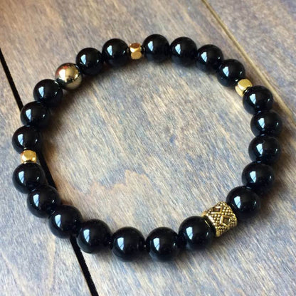 Stack Picture Jasper and Black Onyx Bracelet